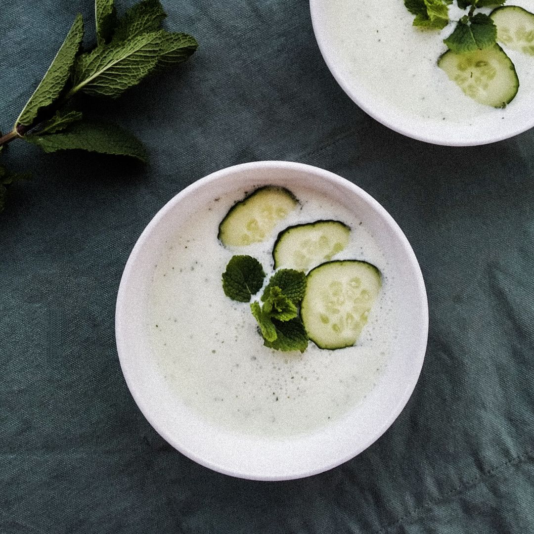 Crema fría de pepino Crema fría de pepino