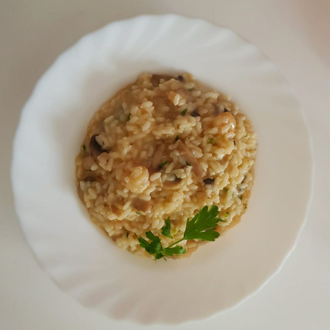 Risotto de setas y gambas Risotto de setas y gambas