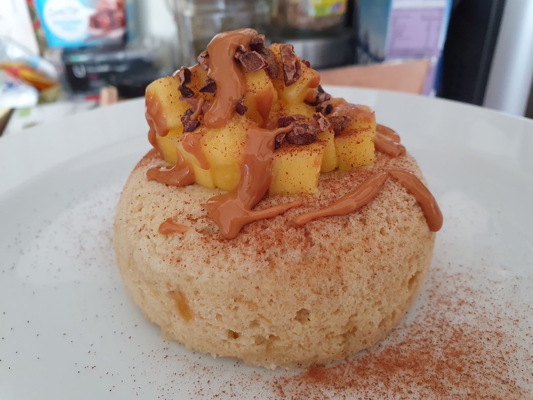 Mugcake de coco y mango 🥭 🤤 