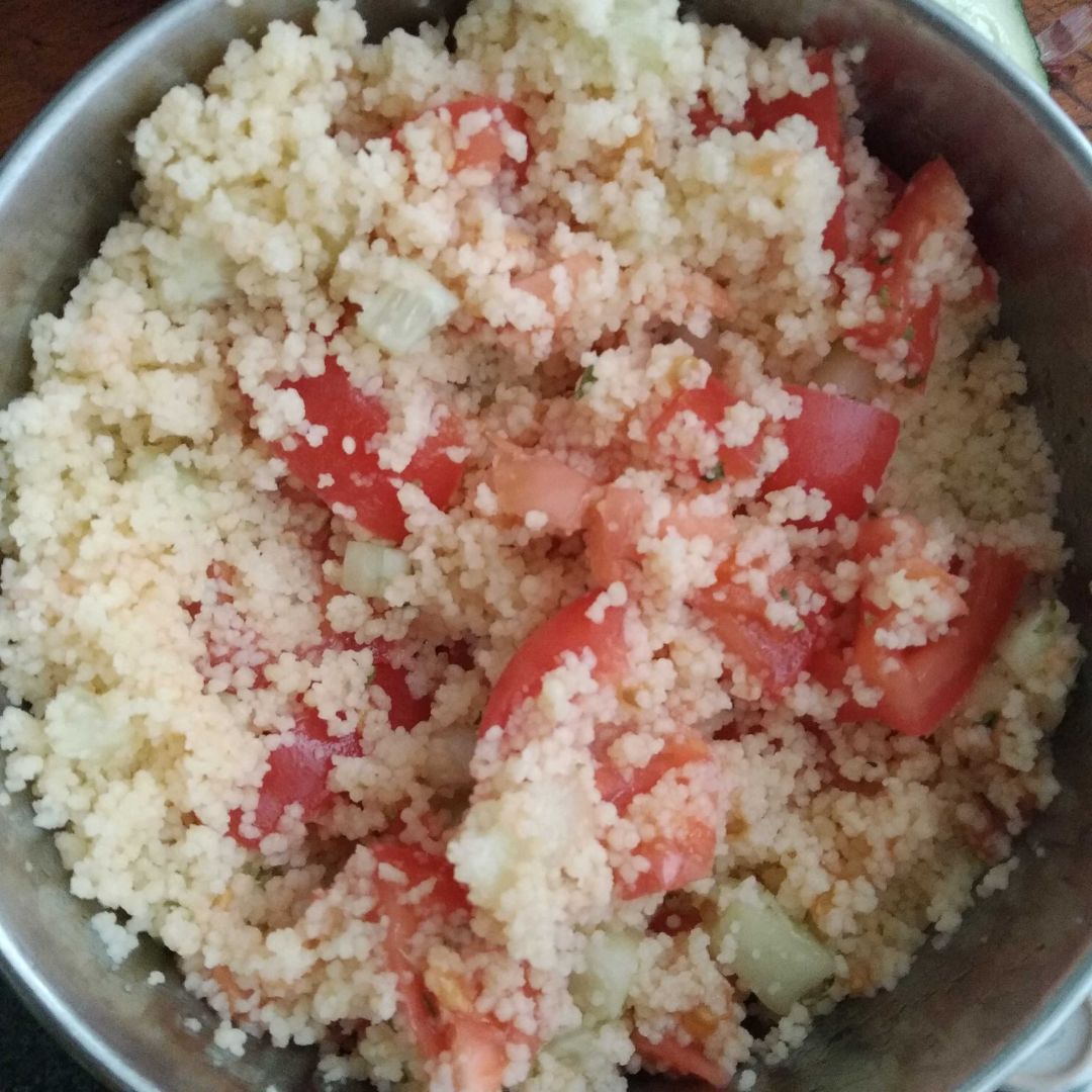 Cuscús exprés de tomate Monterossa y pepino Cuscús exprés de tomate Monterossa y pepino