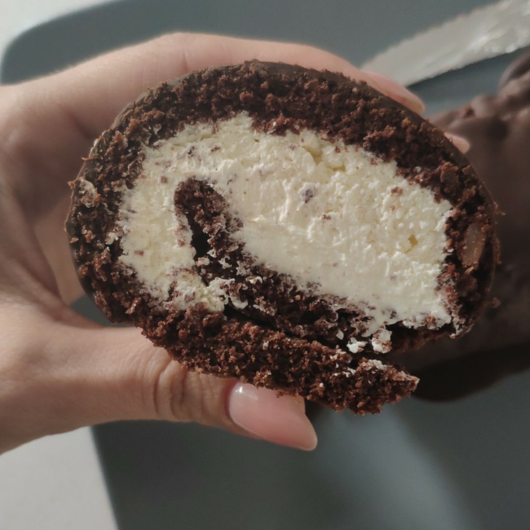 Brazo gitano de chocolate y crema mascarpone Brazo gitano de chocolate y crema mascarpone
