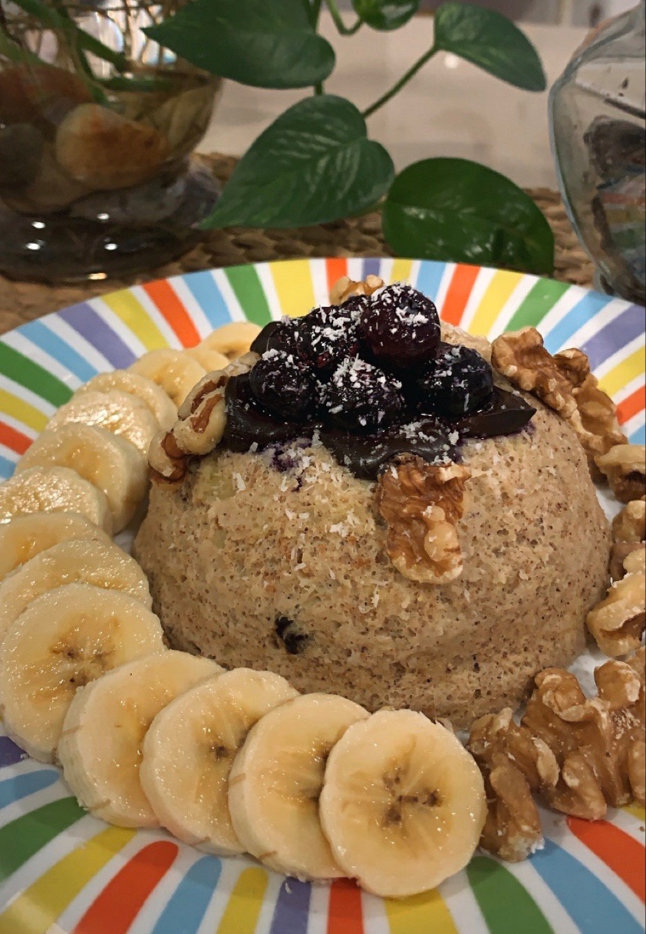 Mug cake de plátano y almendra