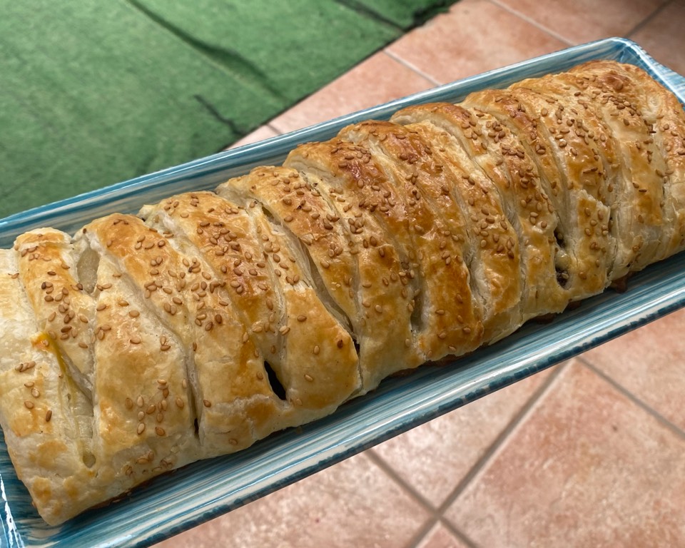 Trenza de morcilla y rulo de cabra Trenza de morcilla y rulo de cabra