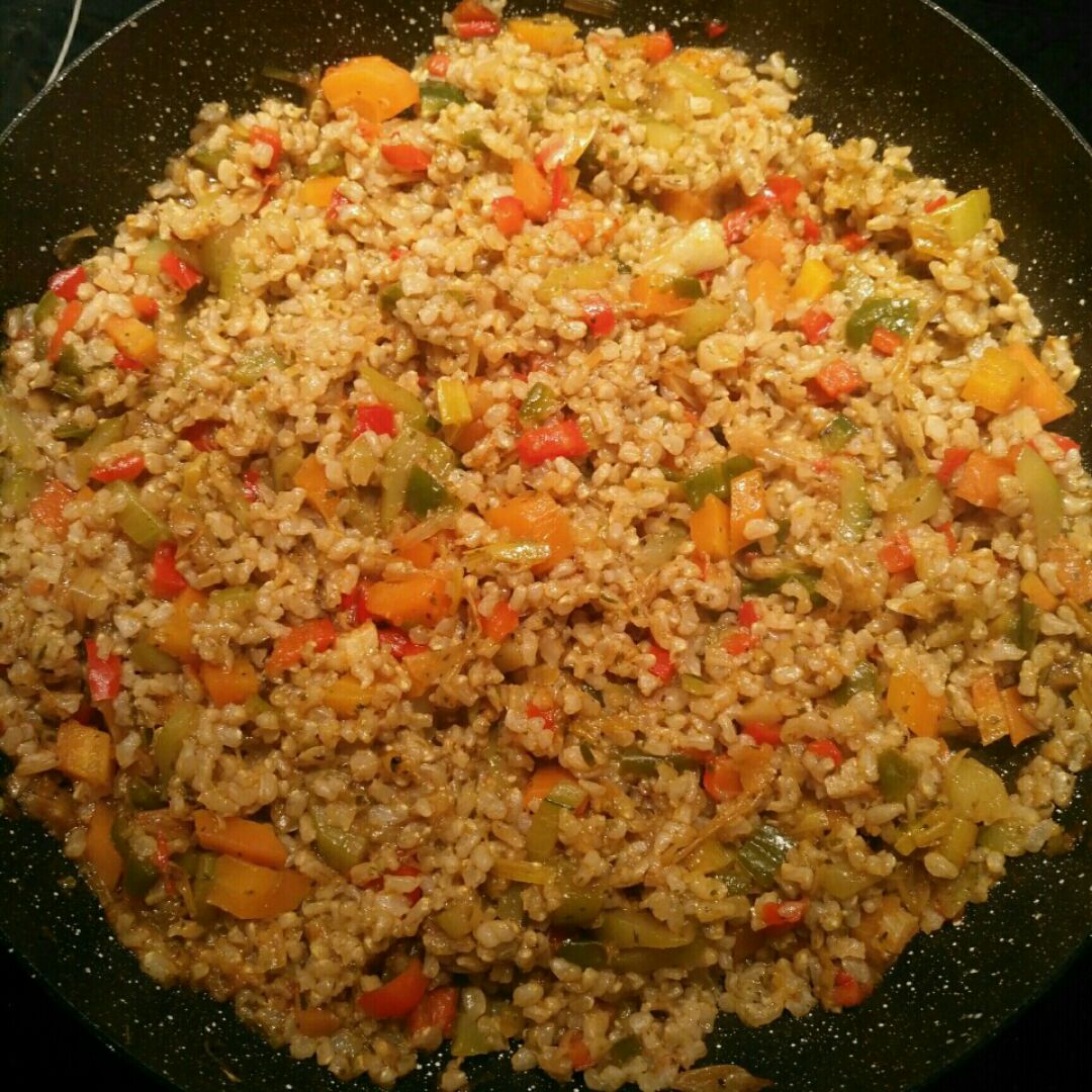 Arroz integral con verduras Arroz integral con verduras