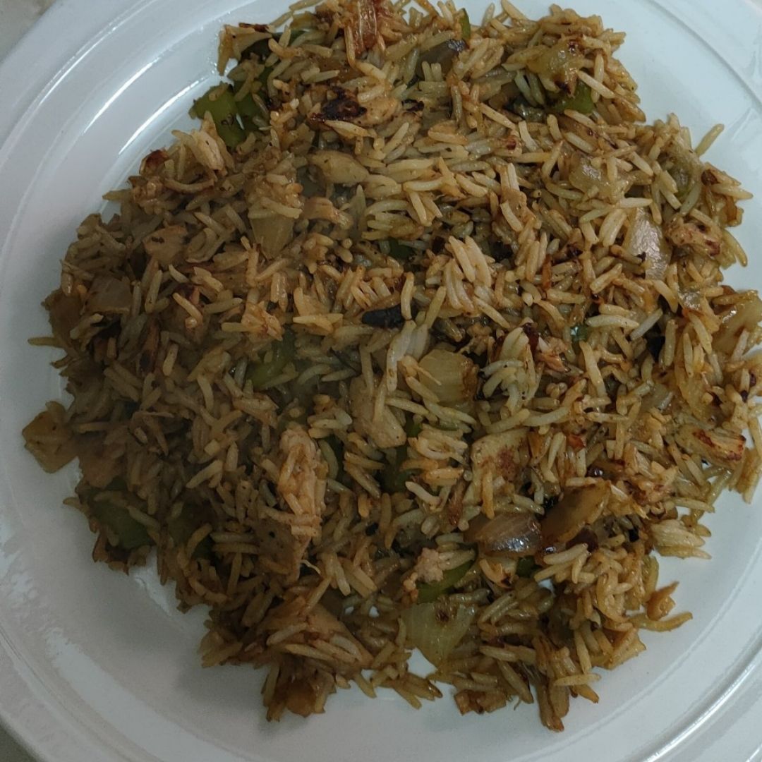 Arroz basmati con salsa de soja Arroz basmati con salsa de soja