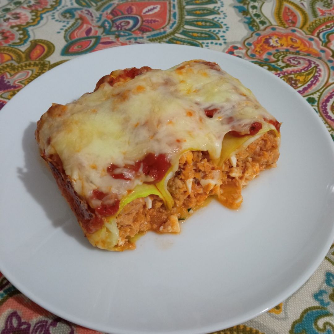 Canelones de calabacín rellenos de atún Canelones de calabacín rellenos de atún