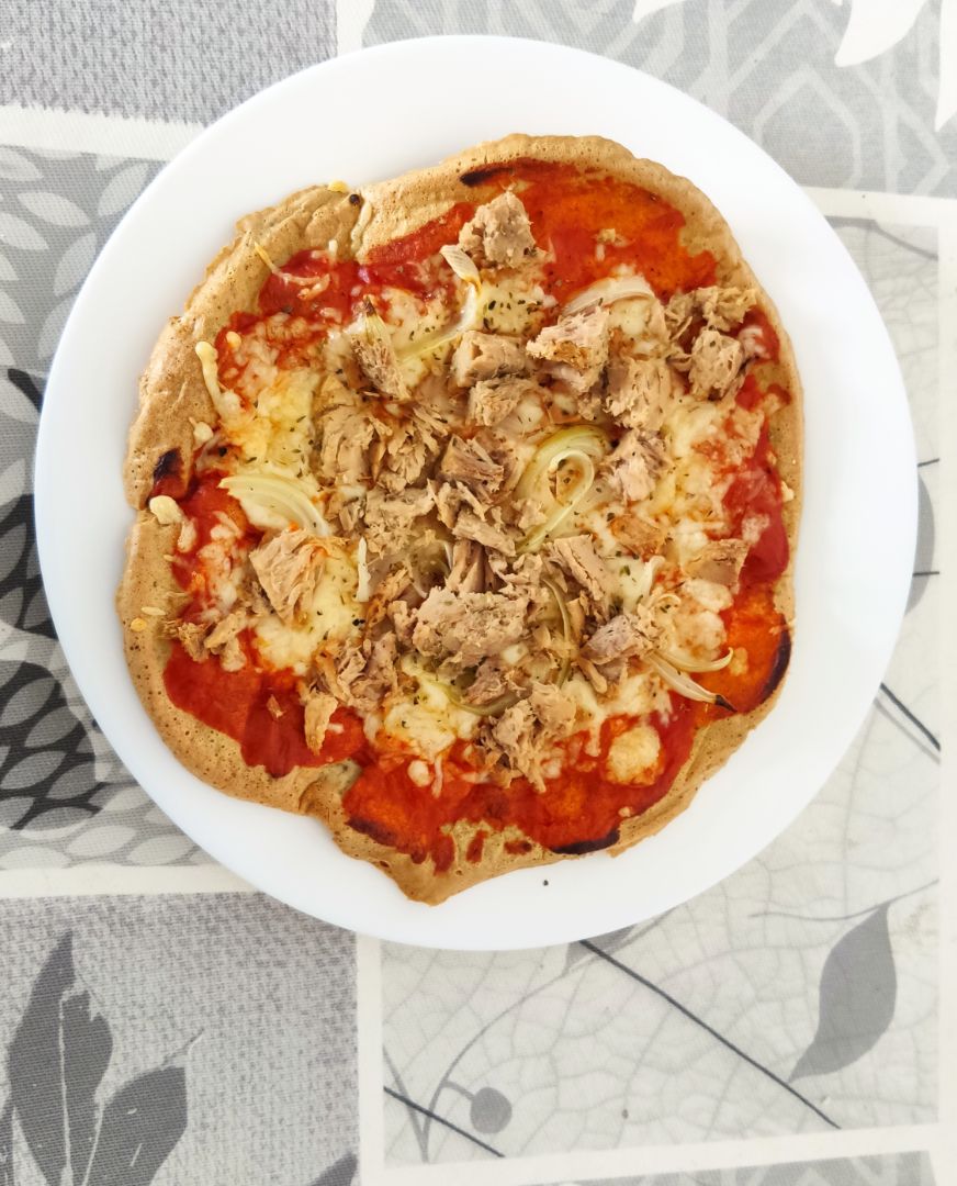 Pizza con base de tofu Pizza con base de tofu