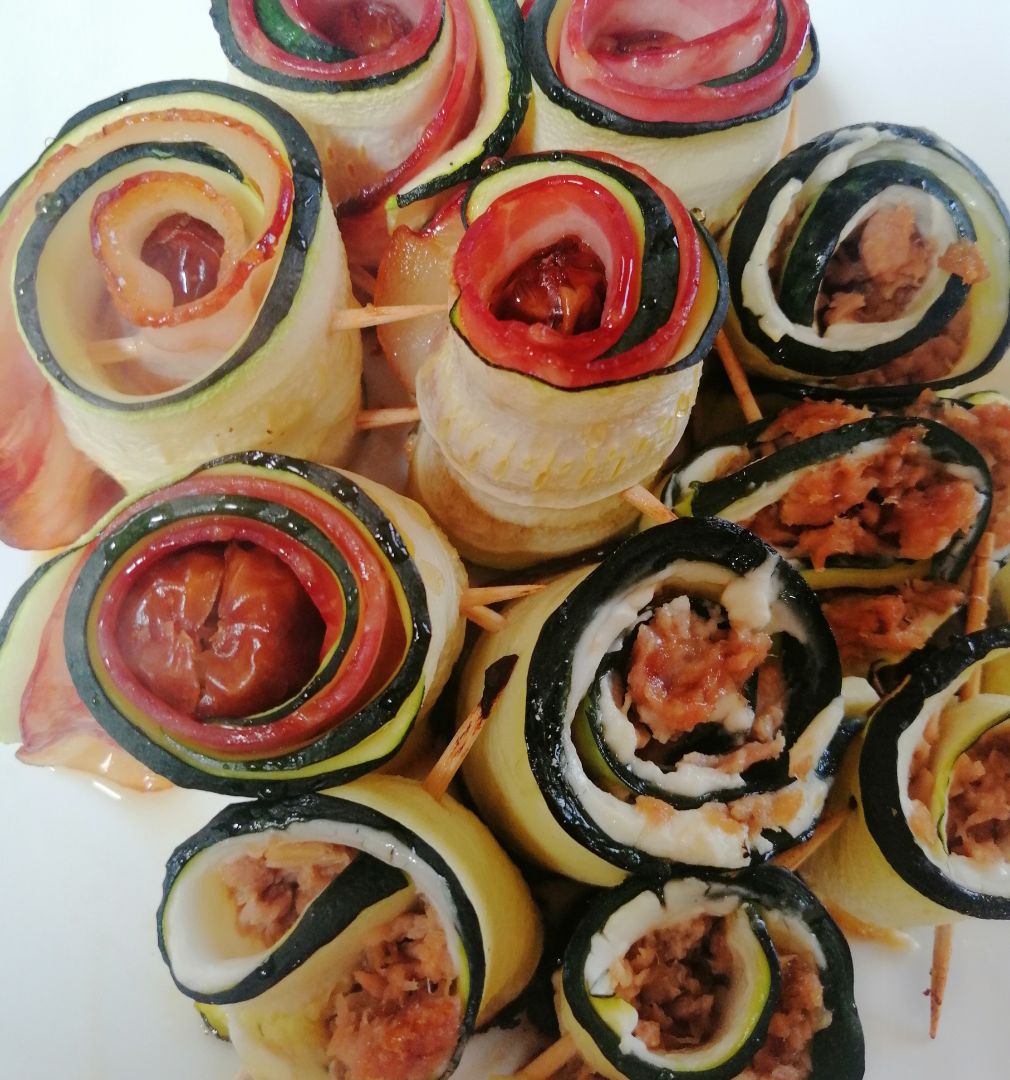 Rollitos de calabacín Rollitos de calabacín