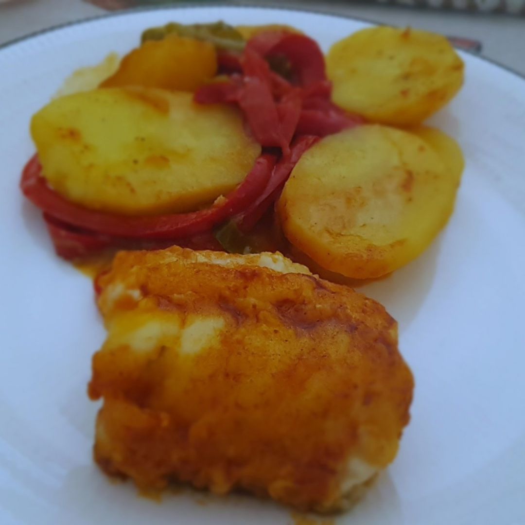 Bacalao con Pimientos y Patatas. Bacalao con Pimientos y Patatas.