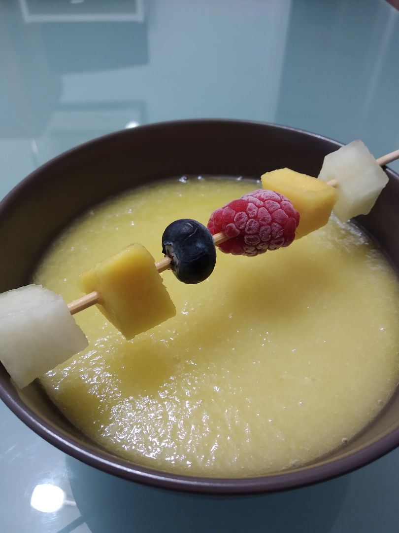 Crema fría de melón y mango🍈 Crema fría de melón y mango🍈