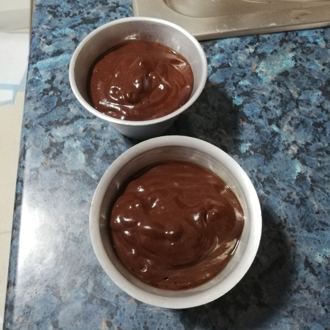 Natillas de caqui y cacao Natillas de caqui y cacao