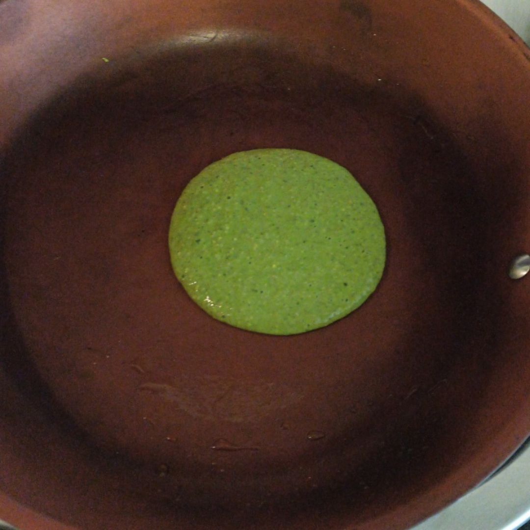 Tortitas de avena y espinacas Paso 2