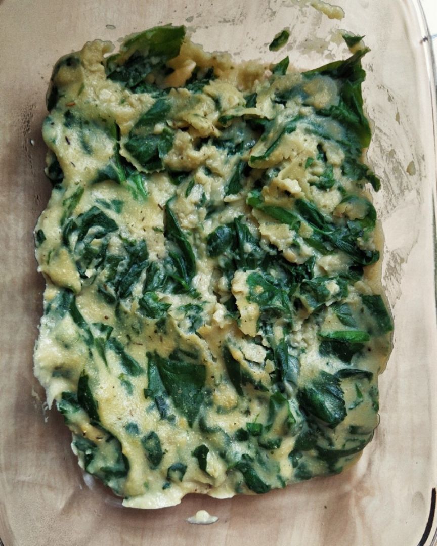 Espinacas con bechamel de garbanzos Espinacas con bechamel de garbanzos