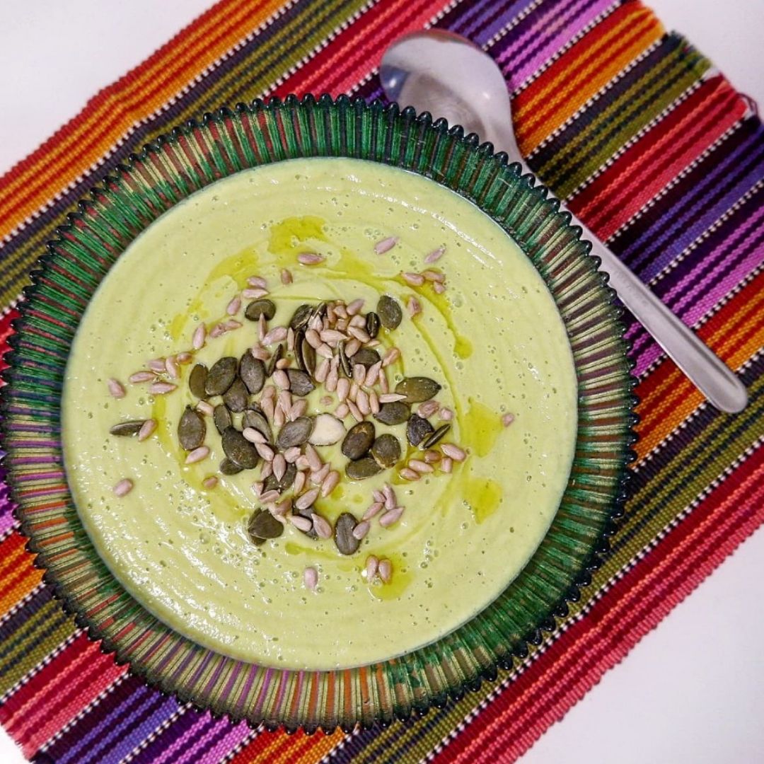 Crema fría de pepino y aguacate Crema fría de pepino y aguacate