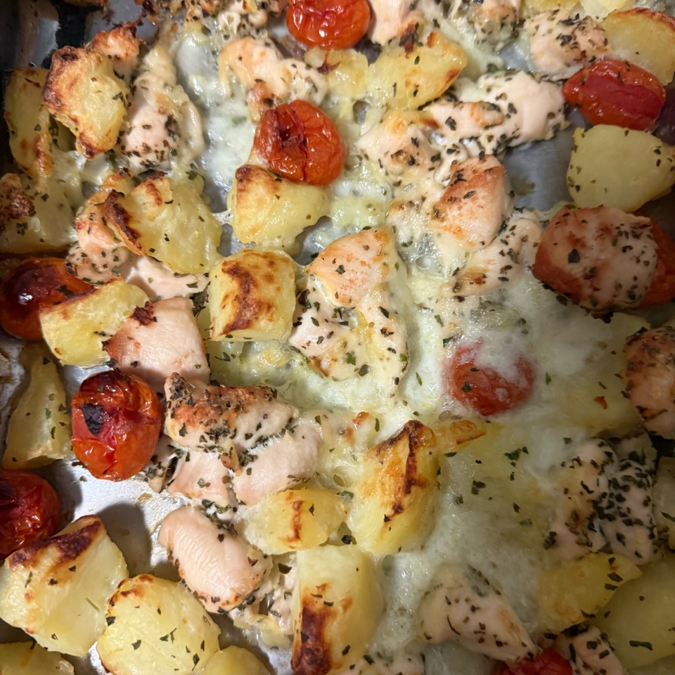 Patatas con pollo al horno Patatas con pollo al horno