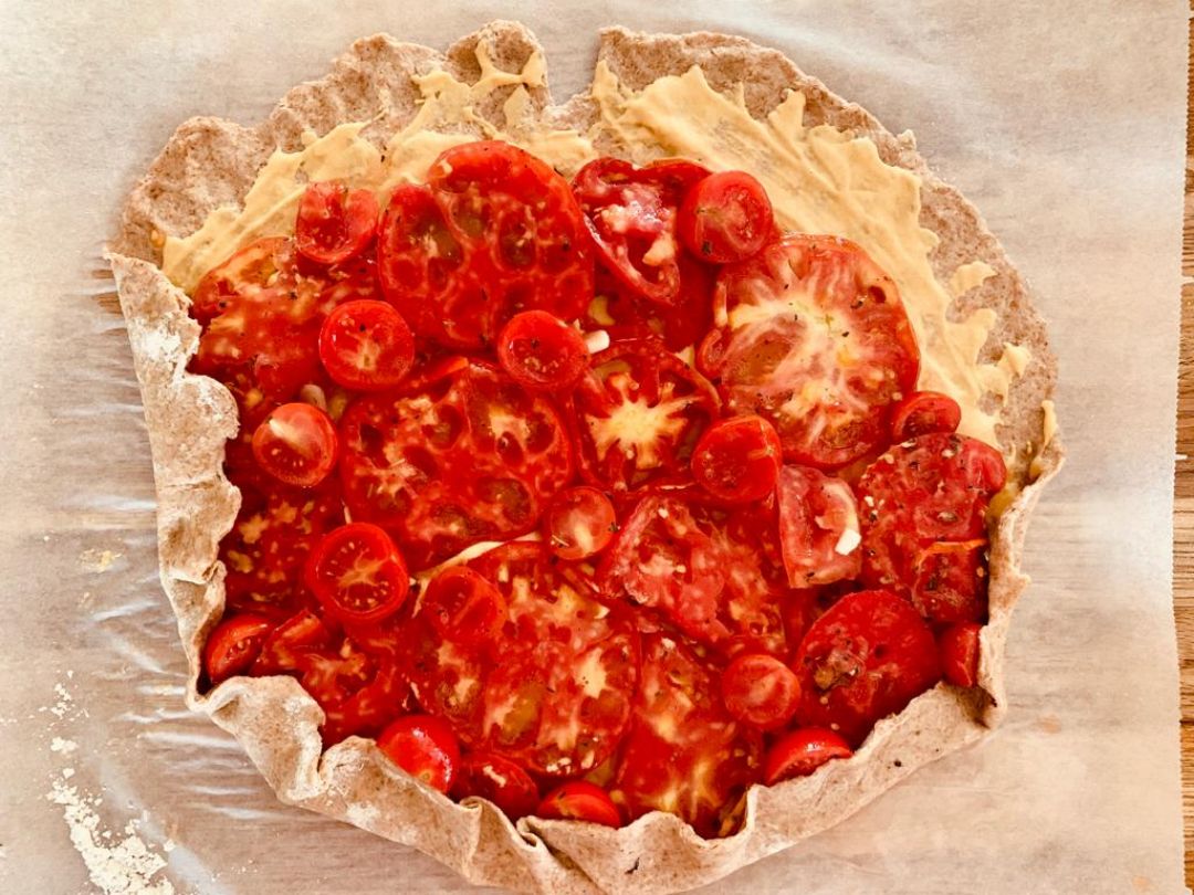 🍅TARTA SALADA DE TOMATE Y MOSTAZA🍅 Paso 3 🍅TARTA SALADA DE TOMATE Y MOSTAZA🍅 Paso 3