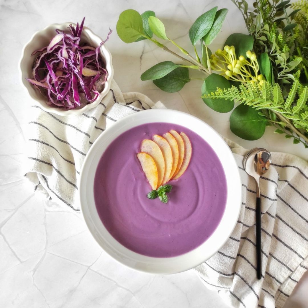 Crema de lombarda y manzana 💜 Crema de lombarda y manzana 💜