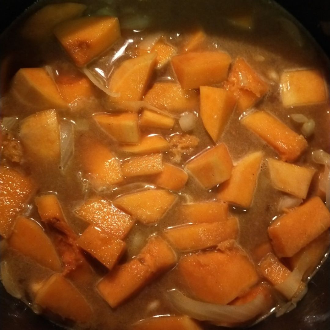 Crema de calabaza Thai Paso 2 Crema de calabaza Thai Paso 2