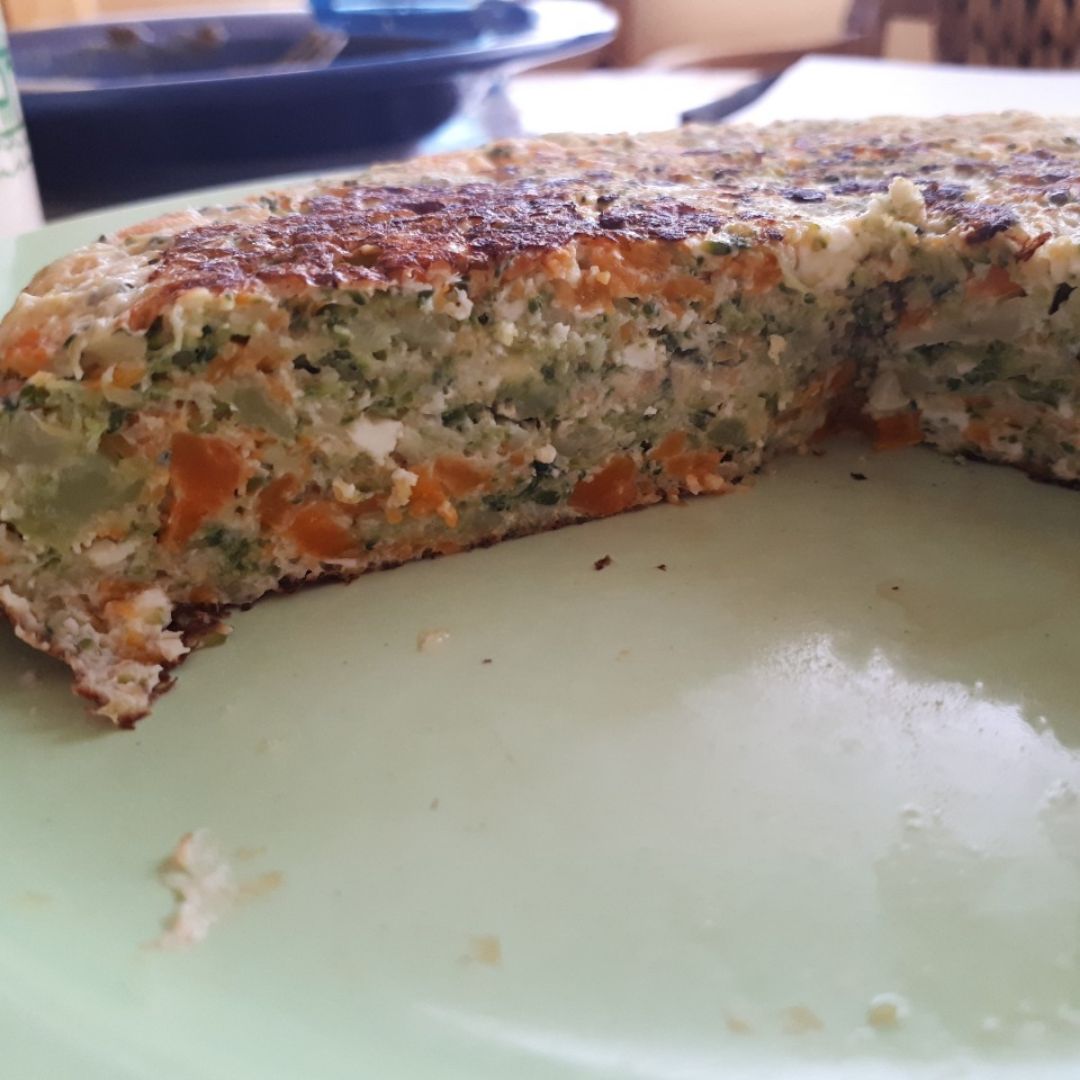 Tortilla de brocoli y zanahorias Tortilla de brocoli y zanahorias