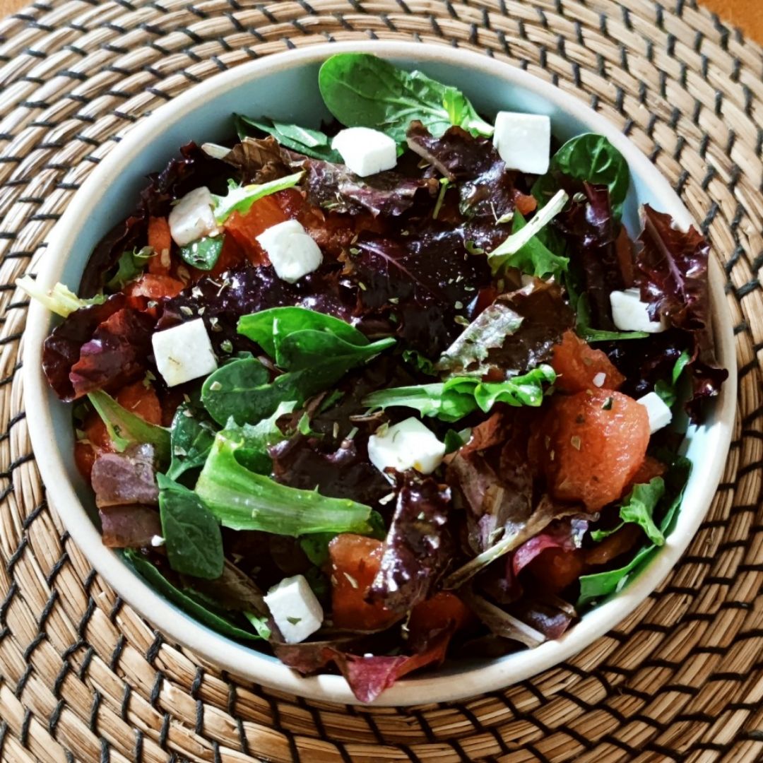 Ensalada de brotes tiernos con Feta y Sandía 🥗🍉 Ensalada de brotes tiernos con Feta y Sandía 🥗🍉