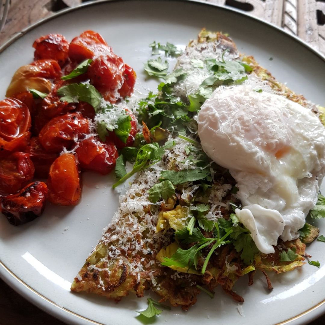 Hashbrowns de patata y aguacate com huevo pochado Paso 4 Hashbrowns de patata y aguacate com huevo pochado Paso 4