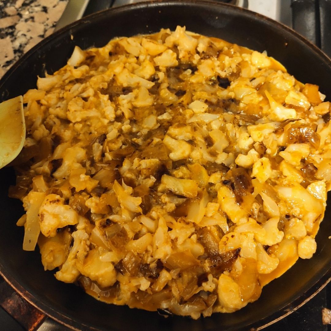 Tortilla de coliflor Paso 2 Tortilla de coliflor Paso 2