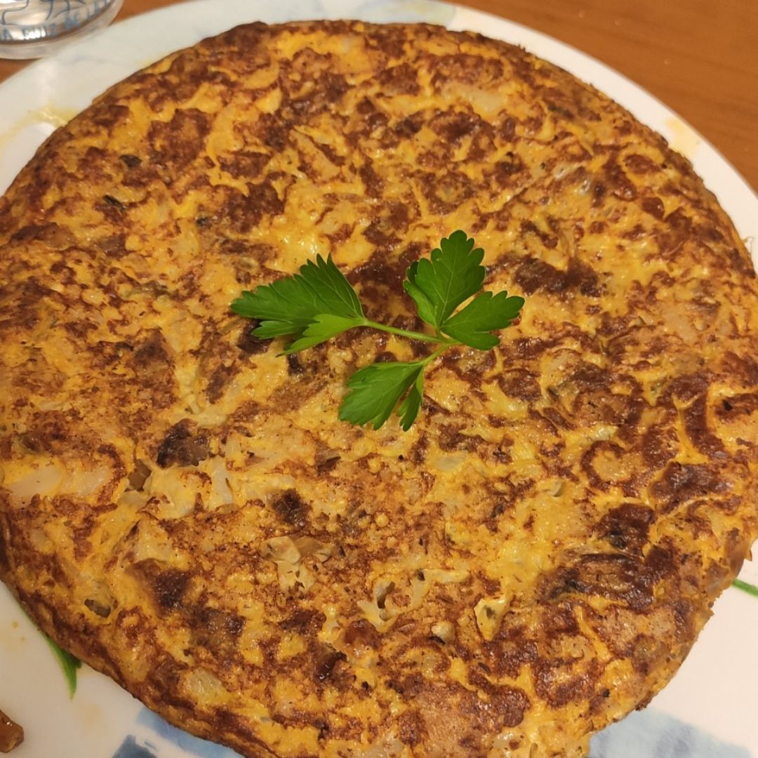 Tortilla de coliflor Paso 4 Tortilla de coliflor Paso 4