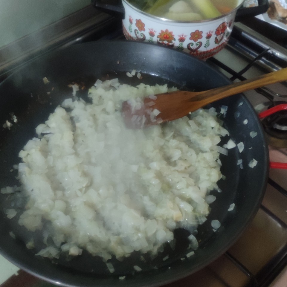 Arroz con Bacalao y Cebolla🥘🧅🐟 Paso 7