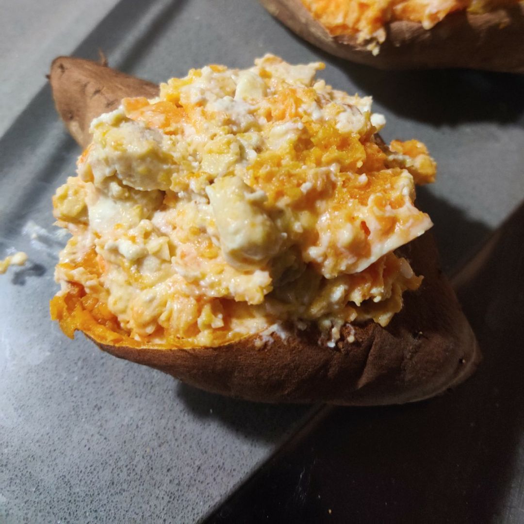 Boniato relleno de pollo y queso feta Paso 4