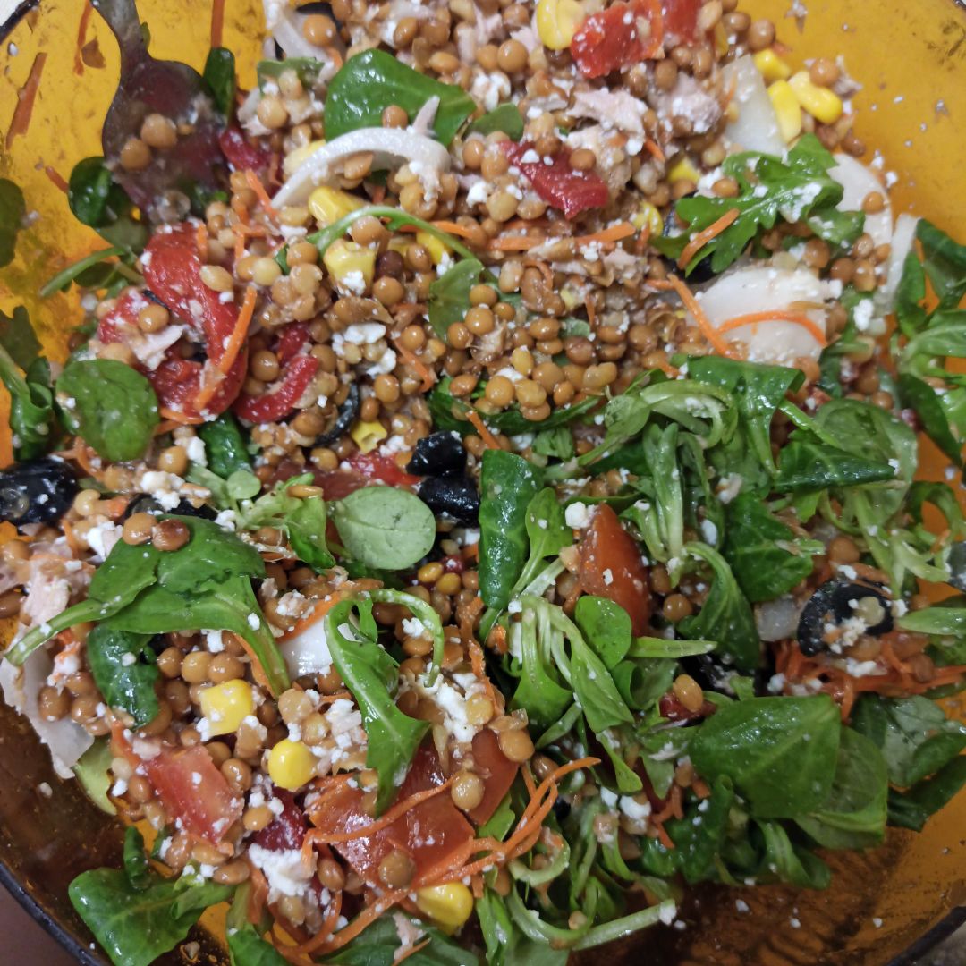 Ensalada de lenteja y atún 🥬 Ensalada de lenteja y atún 🥬
