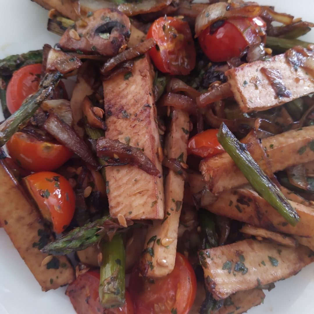 Tofu con verduras expresss 馃敟 Tofu con verduras expresss 馃敟