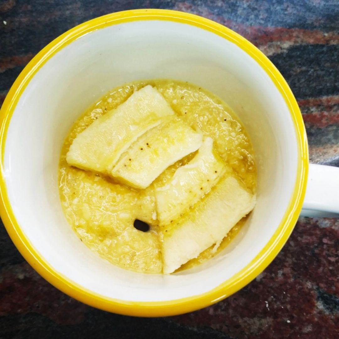 Mugcake de platano y almendra 💛 Paso 4 Mugcake de platano y almendra 💛 Paso 4