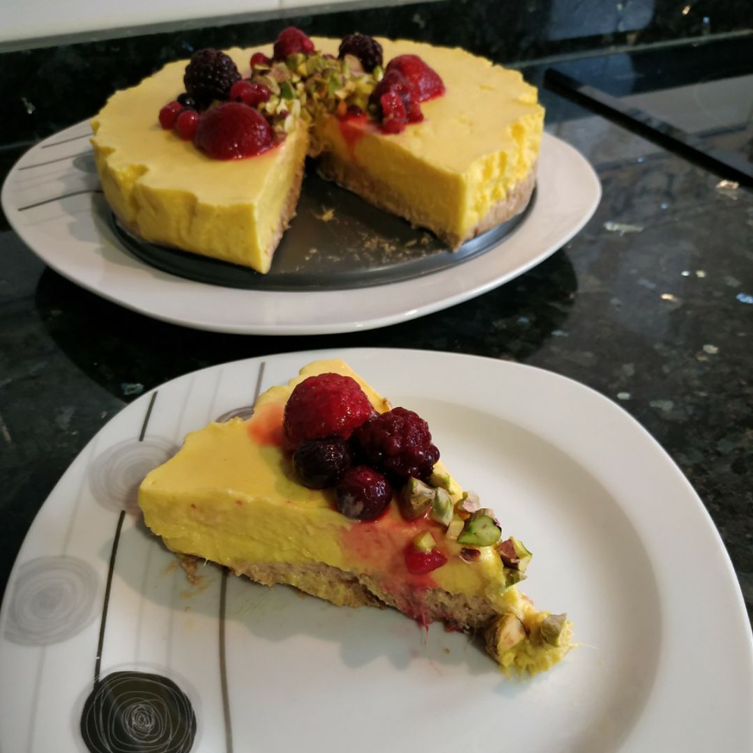 Tarta de Mango Paso 1 Tarta de Mango Paso 1
