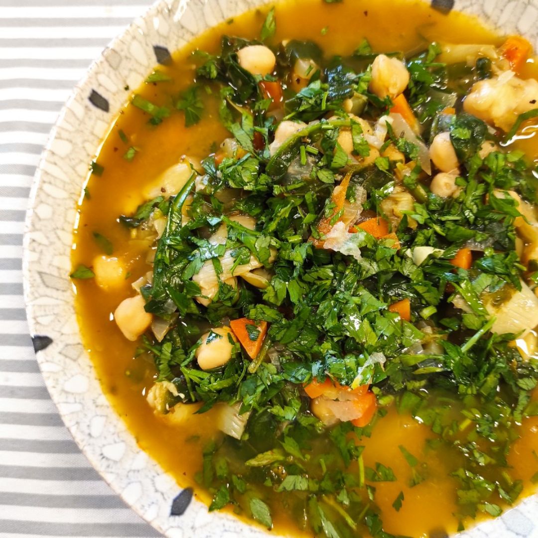 Garbanzos con espinacas al perejil y limón Garbanzos con espinacas al perejil y limón