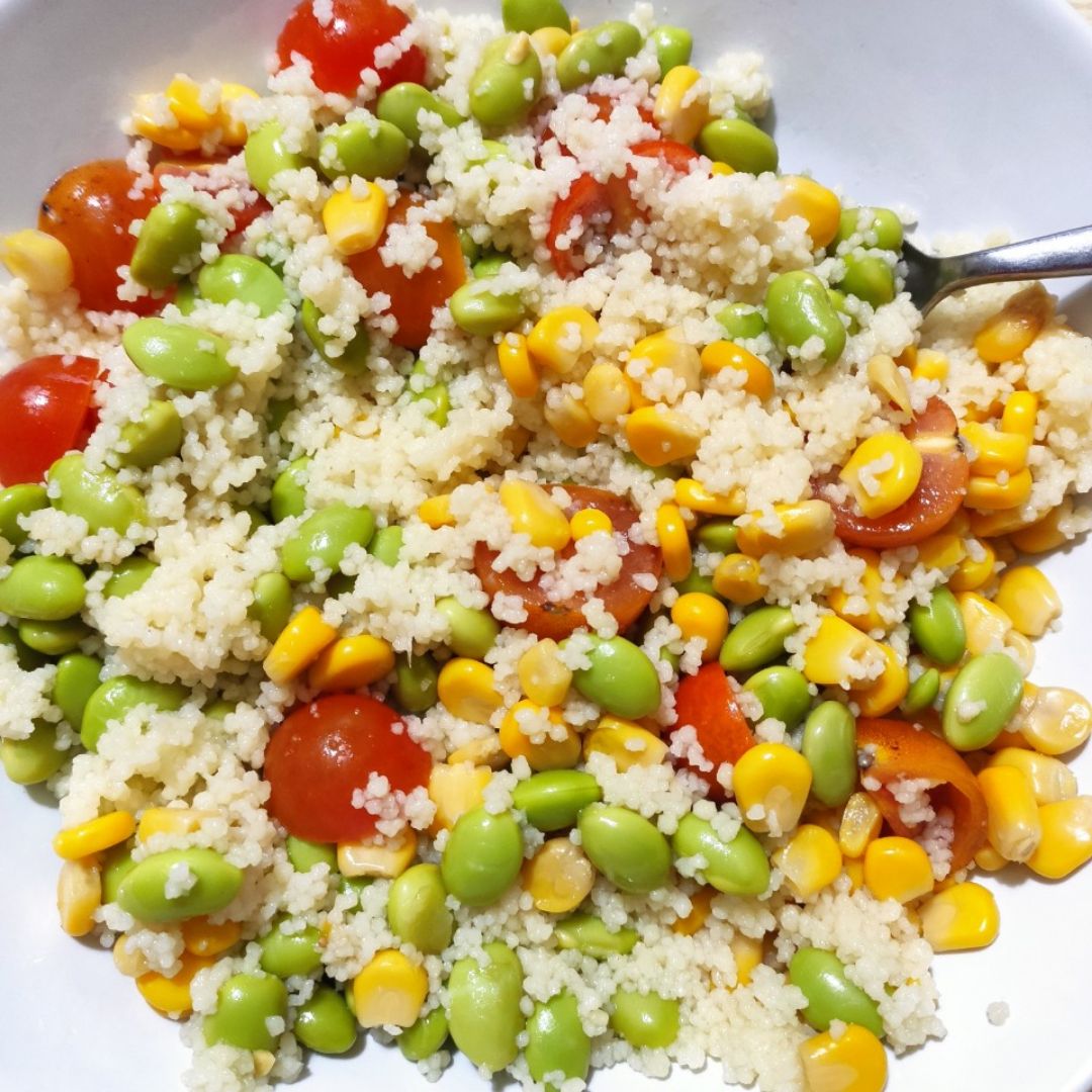 Cuscús con edamames Cuscús con edamames