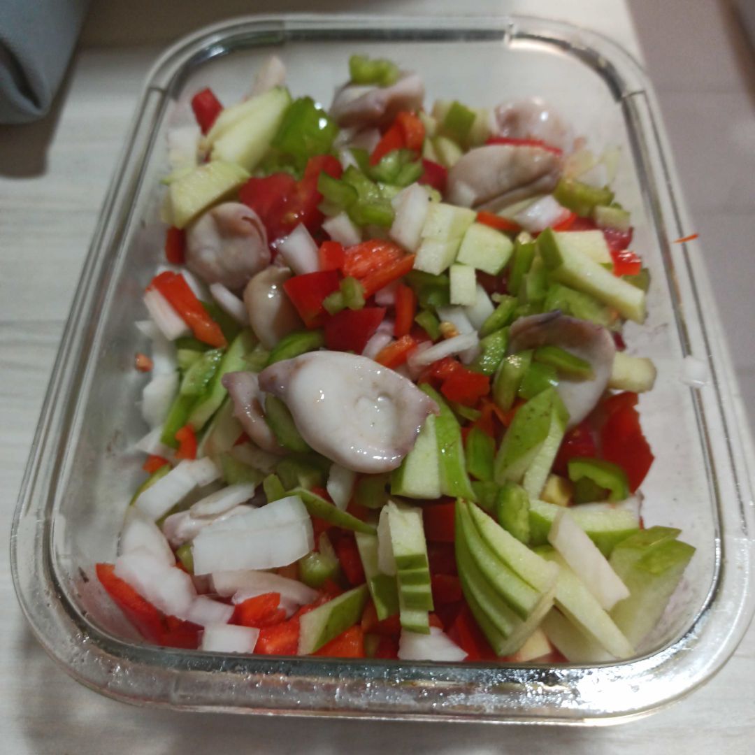 Salpicón de Chipirones con un toque de manzana verde 