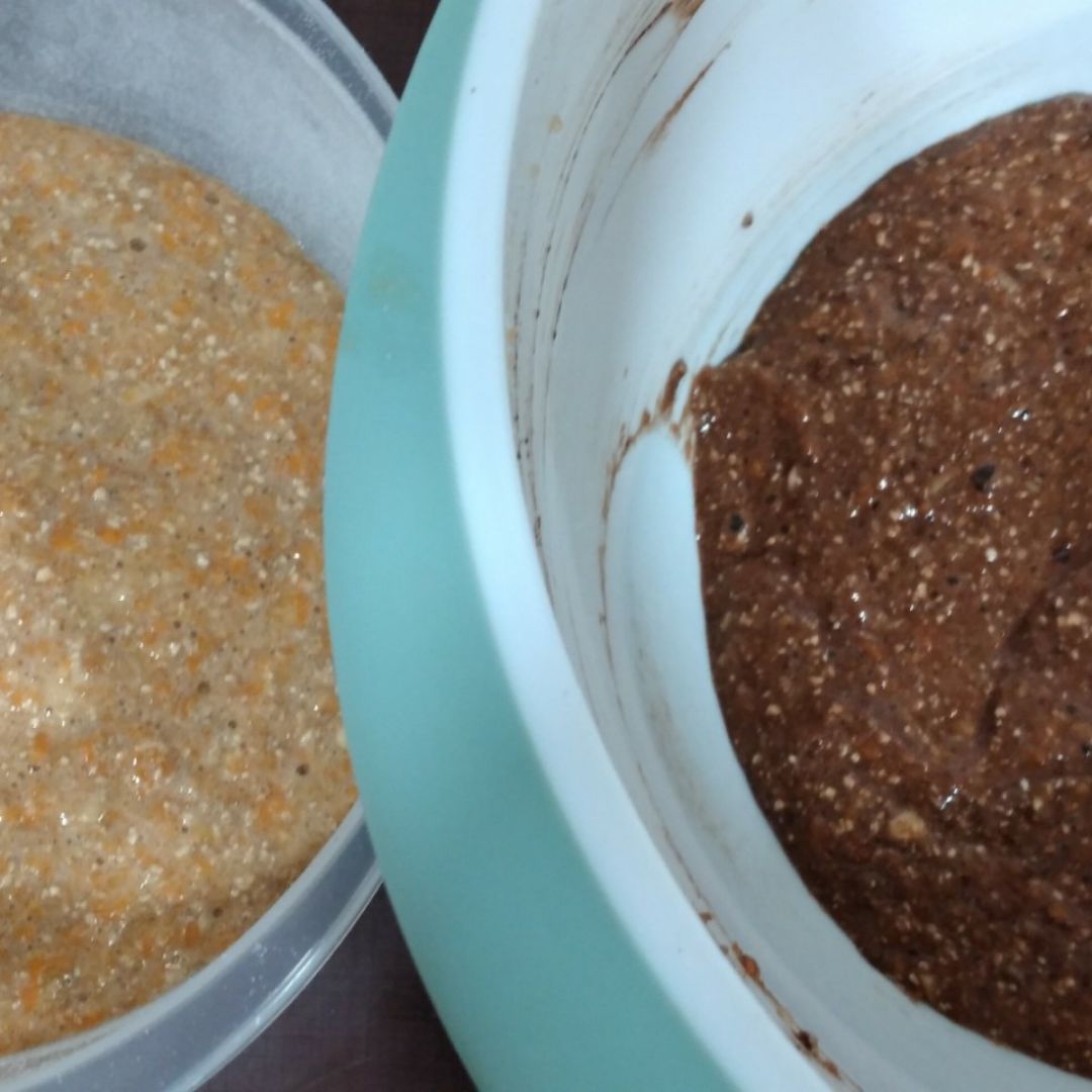 Marmolado de avena, plátano y zanahoria Paso 2 Marmolado de avena, plátano y zanahoria Paso 2