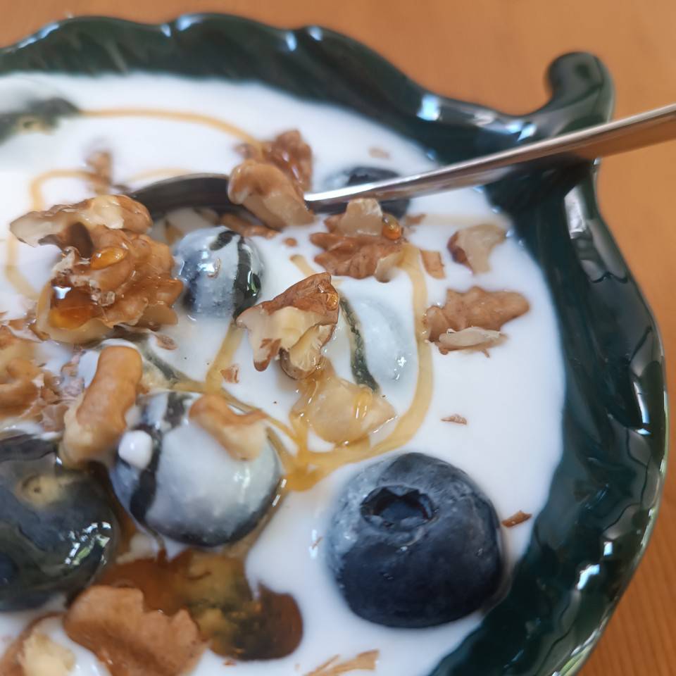 Arandanos con kéfir 