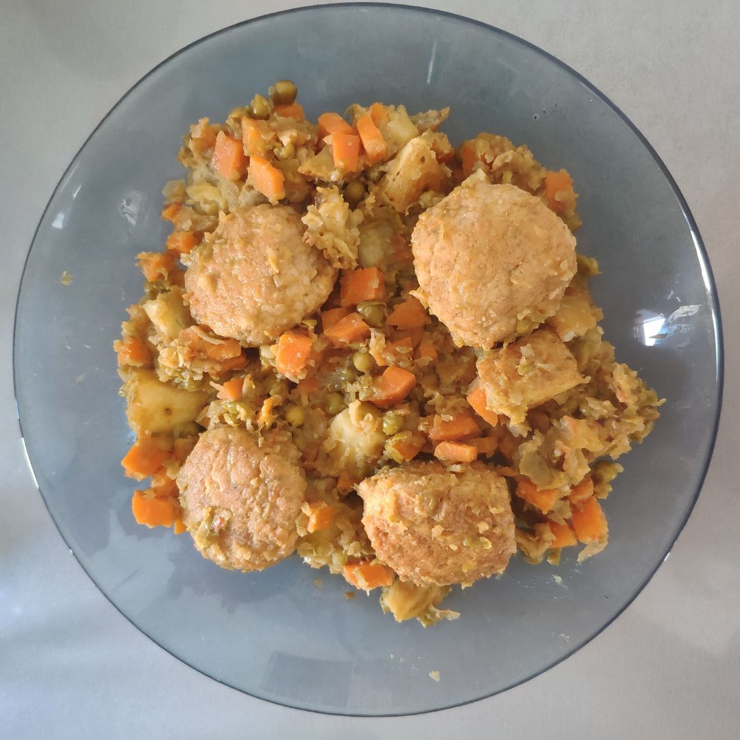 Albóndigas a la jardinera