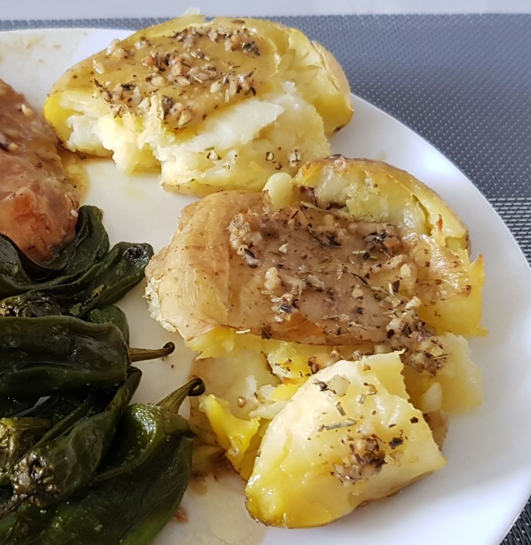 Patatas aplastadas Patatas aplastadas