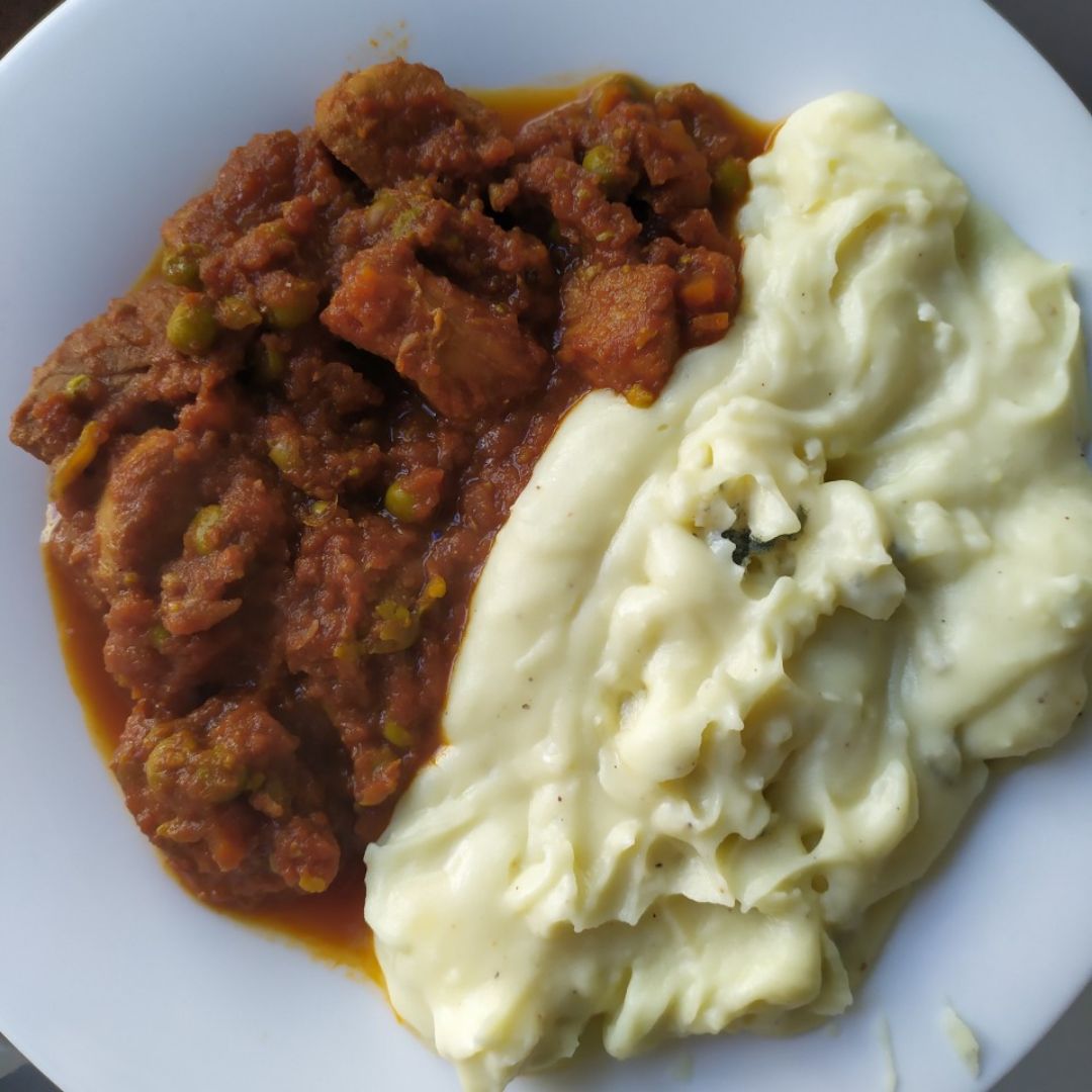 Spezzatino con purè al gorgonzola Spezzatino con purè al gorgonzola
