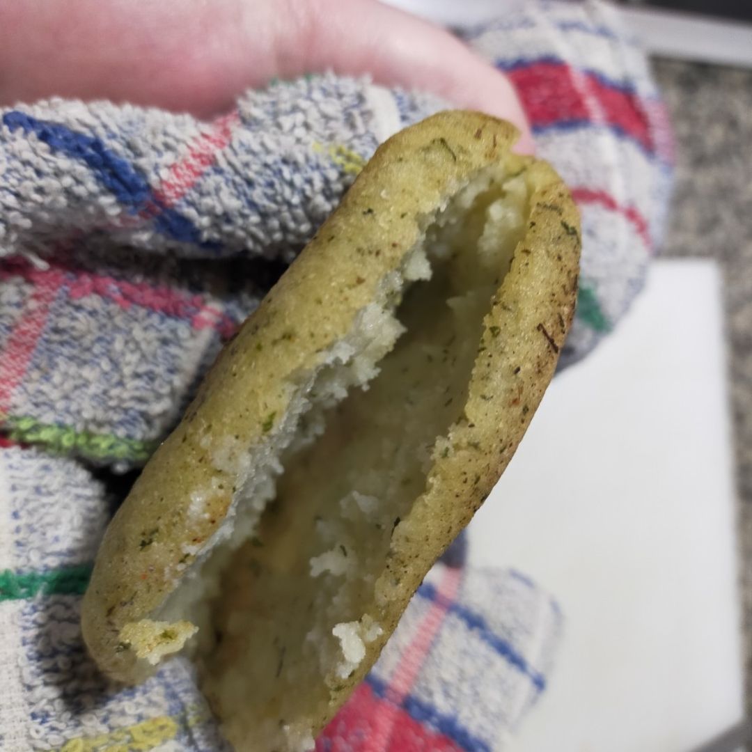 Arepas de espinacas rellenas con pollo y aguacate Paso 11 Arepas de espinacas rellenas con pollo y aguacate Paso 11