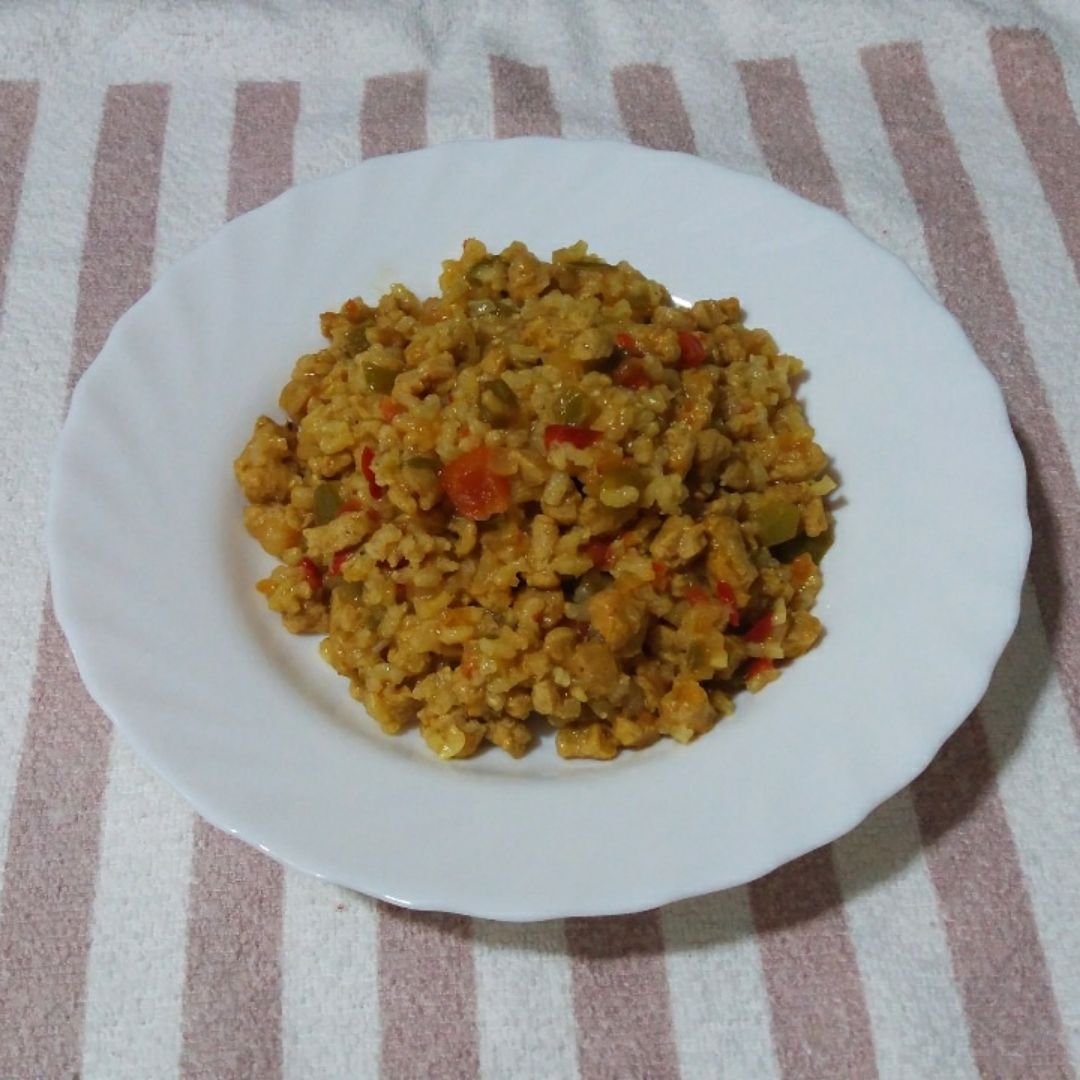 Arroz integral con verduras y soja texturizada Paso 3