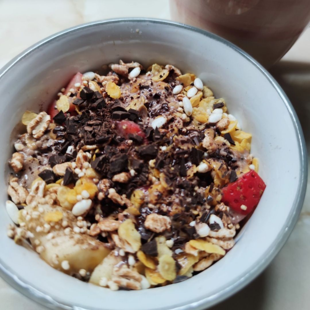 Bol de requesón con sirope de proteína 🥣