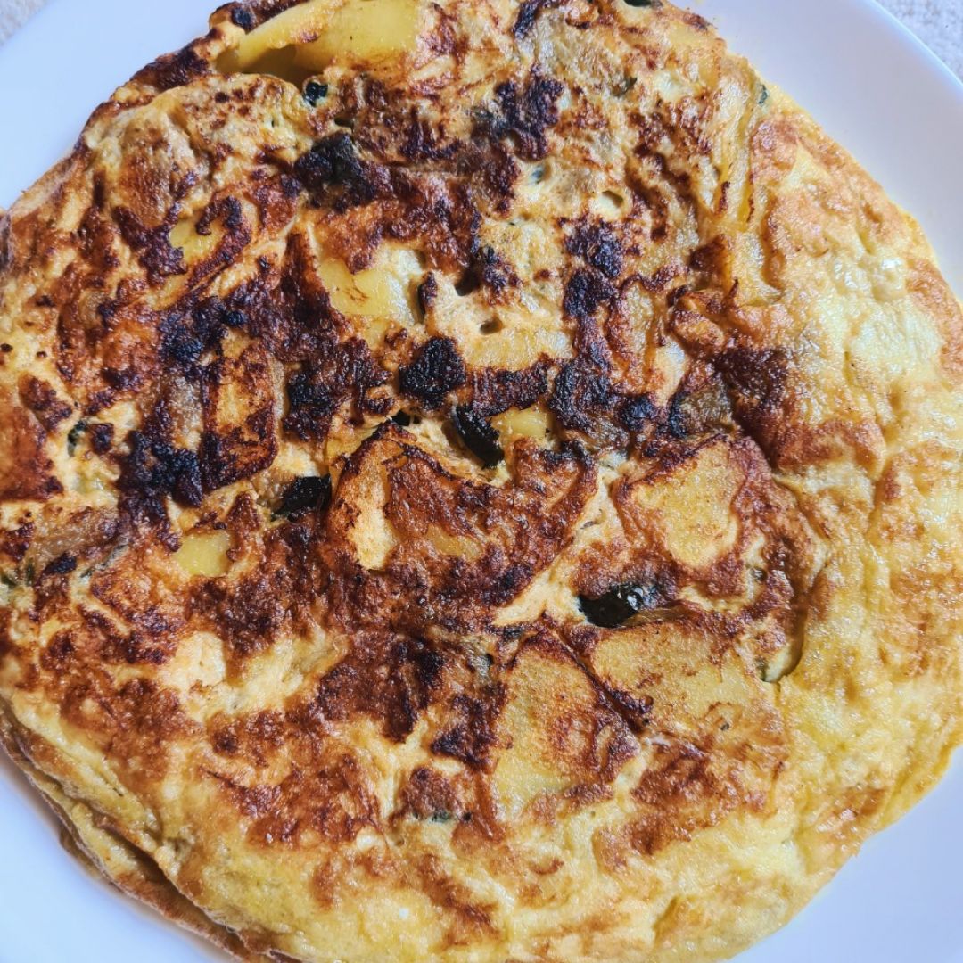 Tortilla de patata y calabacín Tortilla de patata y calabacín