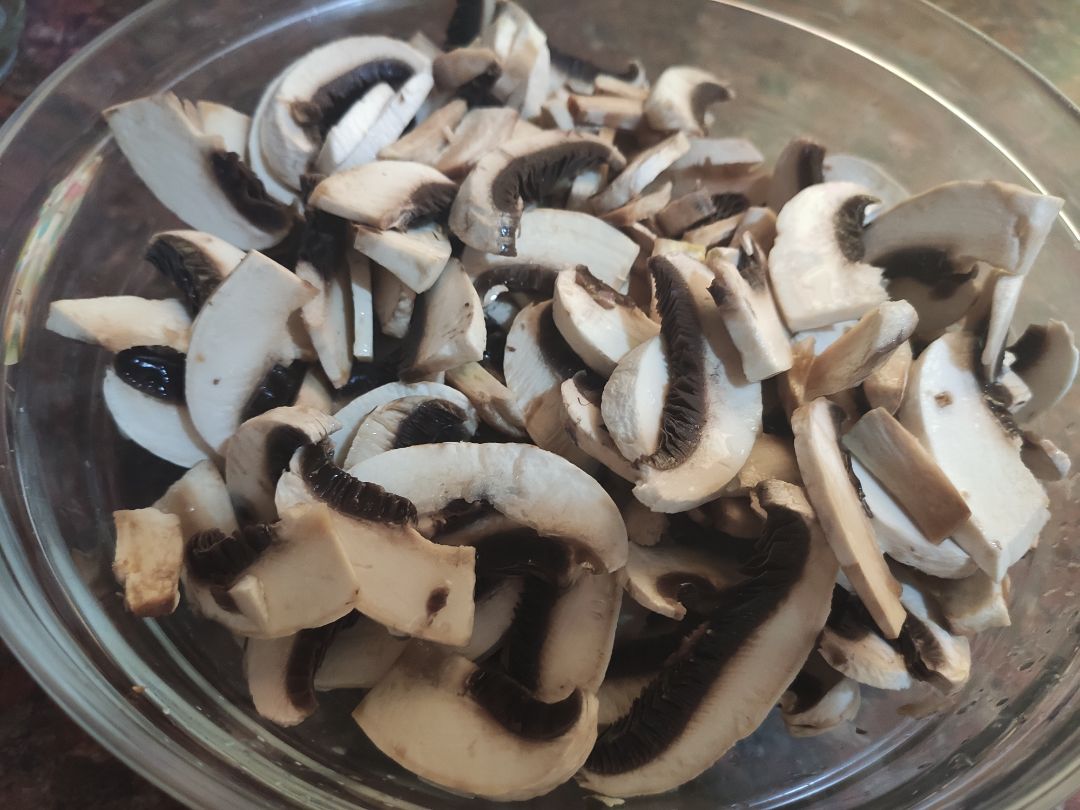 Champiñones al ajillo Paso 1