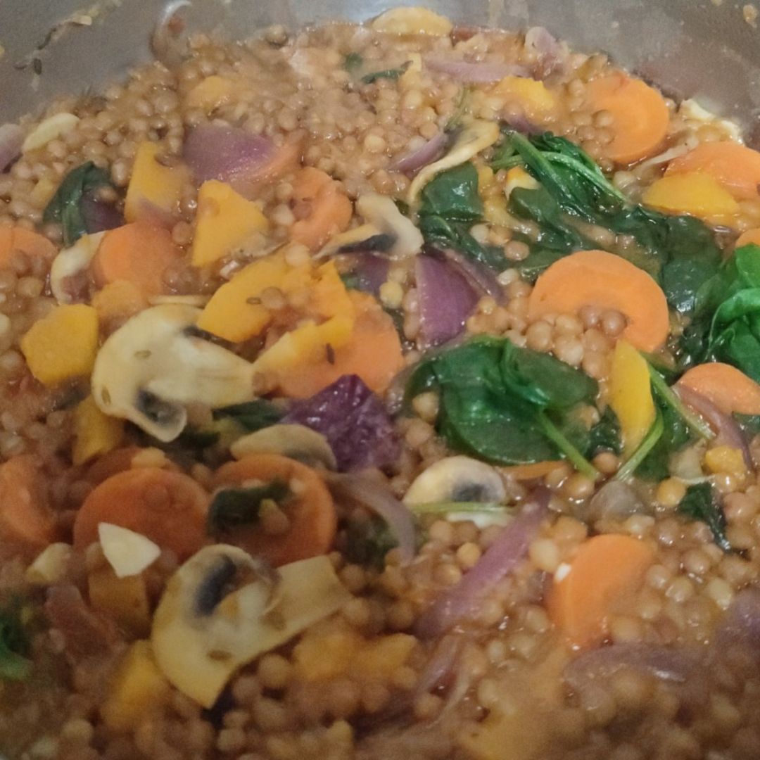 Lentejas veganas de otoño Lentejas veganas de otoño