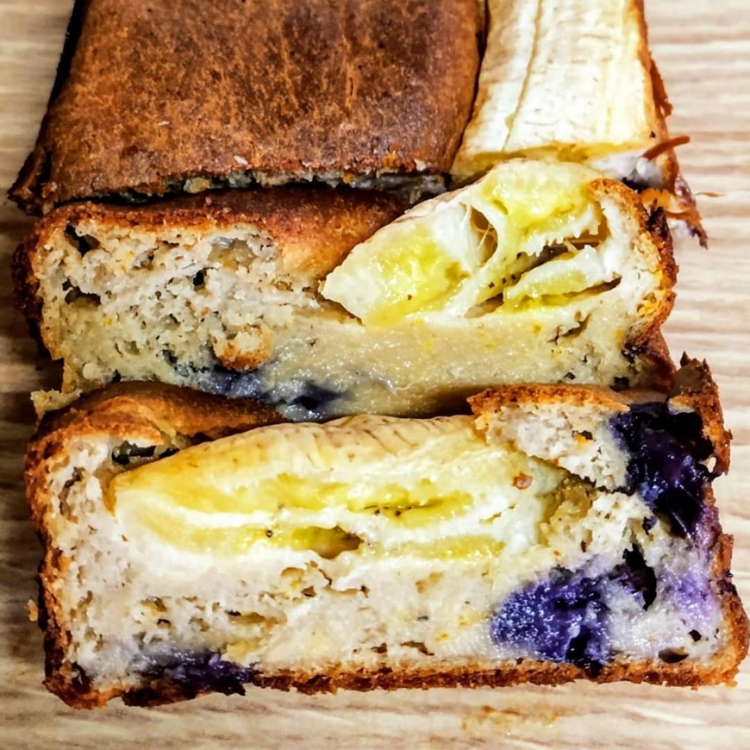 Banana bread con arándanos Banana bread con arándanos