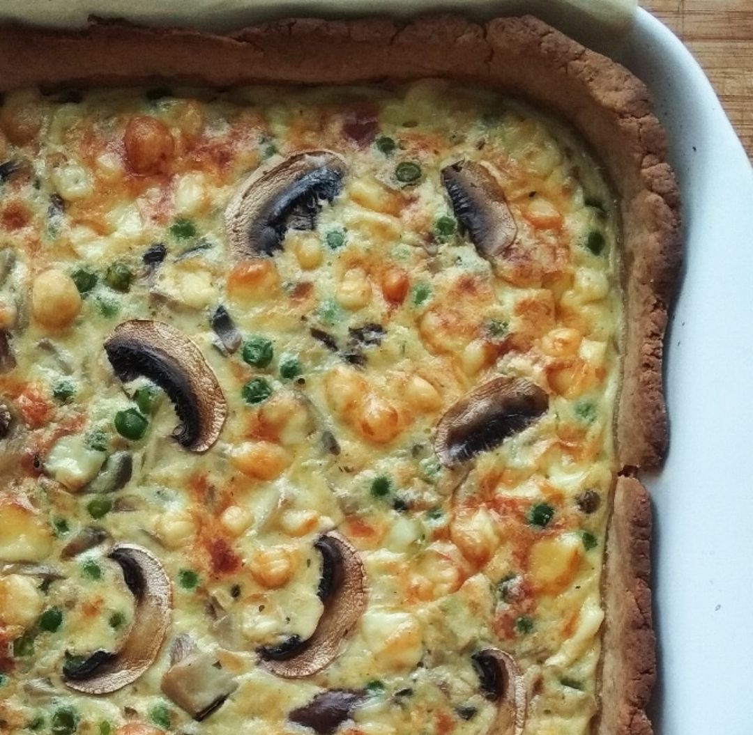 Quiche de setas y guisantes Quiche de setas y guisantes