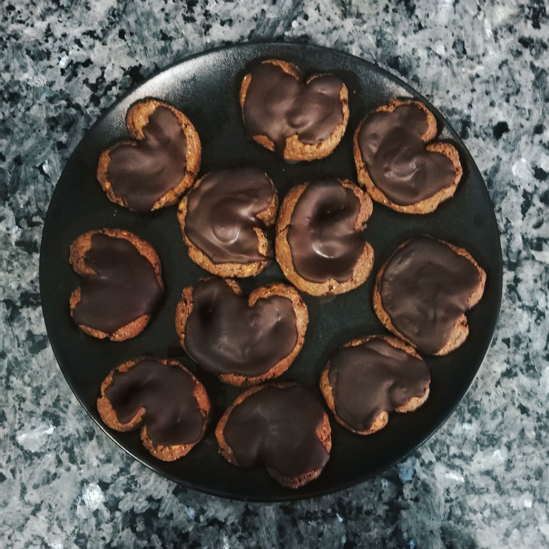 Palmeritas de chocolate. Palmeritas de chocolate.
